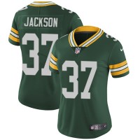 Nike Green Bay Packers #37 Josh Jackson Green Team Color Women's Stitched NFL Vapor Untouchable Limited Jersey