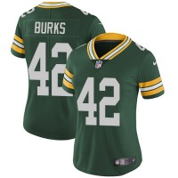 Nike Green Bay Packers #42 Oren Burks Green Team Color Women's Stitched NFL Vapor Untouchable Limited Jersey