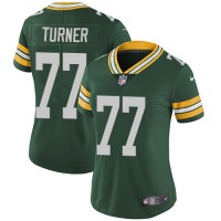 Nike Green Bay Packers #77 Billy Turner Green Team Color Women's Stitched NFL Vapor Untouchable Limited Jersey