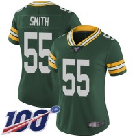 Nike Green Bay Packers #55 Za'Darius Smith Green Team Color Women's Stitched NFL 100th Season Vapor Limited Jersey