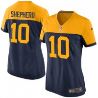 Nike Green Bay Packers #10 Darrius Shepherd Navy Blue Alternate Women's Stitched NFL Vapor Untouchable Limited Jersey