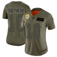 Nike Green Bay Packers #10 Darrius Shepherd Camo Women's Stitched NFL Limited 2019 Salute To Service Jersey