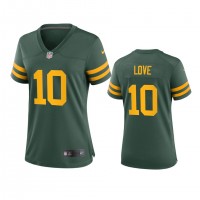 Green Bay Green Bay Packers #10 Jordan Love Women's Nike Alternate Game Player NFL Jersey - Green