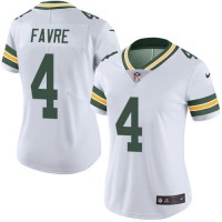 Nike Green Bay Packers #4 Brett Favre White Women's Stitched NFL Vapor Untouchable Limited Jersey