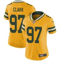 Nike Green Bay Packers #97 Kenny Clark Yellow Women's Stitched NFL Limited Rush Jersey