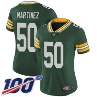 Nike Green Bay Packers #50 Blake Martinez Green Team Color Women's Stitched NFL 100th Season Vapor Limited Jersey