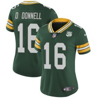 Nike Green Bay Packers #16 Pat O'Donnell Green Team Color Women's 100th Season Stitched NFL Vapor Untouchable Limited Jersey