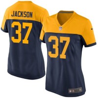 Nike Green Bay Packers #37 Josh Jackson Navy Blue Alternate Women's Stitched NFL New Limited Jersey