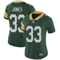Nike Green Bay Packers #33 Aaron Jones Green Team Color Women's Stitched NFL Vapor Untouchable Limited Jersey
