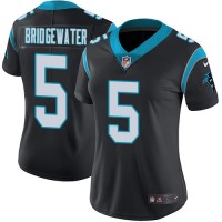 Nike Carolina Panthers #5 Teddy Bridgewater Black Team Color Women's Stitched NFL Vapor Untouchable Limited Jersey