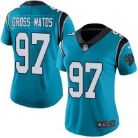 Nike Carolina Panthers #97 Yetur Gross-Matos Blue Alternate Women's Stitched NFL Vapor Untouchable Limited Jersey