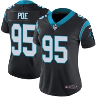 Nike Carolina Panthers #95 Dontari Poe Black Team Color Women's Stitched NFL Vapor Untouchable Limited Jersey