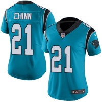Nike Carolina Panthers #21 Jeremy Chinn Blue Women's Stitched NFL Limited Rush Jersey