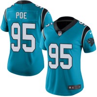Nike Carolina Panthers #95 Dontari Poe Blue Alternate Women's Stitched NFL Vapor Untouchable Limited Jersey