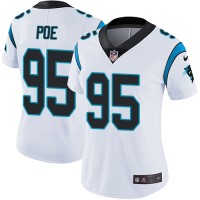 Nike Carolina Panthers #95 Dontari Poe White Women's Stitched NFL Vapor Untouchable Limited Jersey