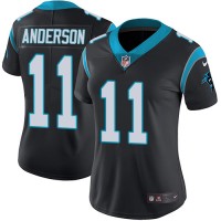 Nike Carolina Panthers #11 Robby Anderson Black Team Color Women's Stitched NFL Vapor Untouchable Limited Jersey