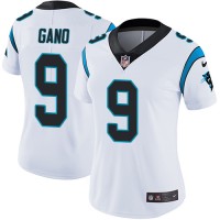 Nike Carolina Panthers #9 Graham Gano White Women's Stitched NFL Vapor Untouchable Limited Jersey