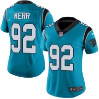Nike Carolina Panthers #92 Zach Kerr Blue Women's Stitched NFL Limited Rush Jersey