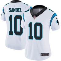 Nike Carolina Panthers #10 Curtis Samuel White Women's Stitched NFL Vapor Untouchable Limited Jersey