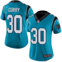 Nike Carolina Panthers #30 Stephen Curry Blue Alternate Women's Stitched NFL Vapor Untouchable Limited Jersey