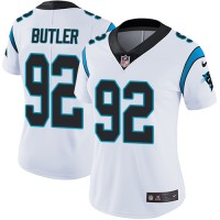 Nike Carolina Panthers #92 Vernon Butler White Women's Stitched NFL Vapor Untouchable Limited Jersey