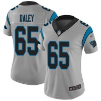 Nike Carolina Panthers #65 Dennis Daley Silver Women's Stitched NFL Limited Inverted Legend Jersey