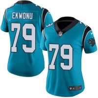 Nike Carolina Panthers #79 Ikem Ekwonu Blue Alternate Women's Stitched NFL Vapor Untouchable Limited Jersey