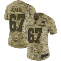 Nike Carolina Panthers #67 Ryan Kalil Camo Women's Stitched NFL Limited 2018 Salute to Service Jersey