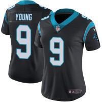Nike Carolina Panthers #9 Bryce Young Black Team Color Women's Stitched NFL Vapor Untouchable Limited Jersey