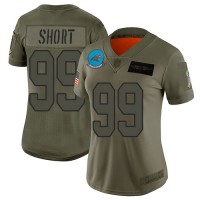 Nike Carolina Panthers #99 Kawann Short Camo Women's Stitched NFL Limited 2019 Salute to Service Jersey
