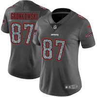 Nike New England Patriots #87 Rob Gronkowski Gray Static Women's Stitched NFL Vapor Untouchable Limited Jersey