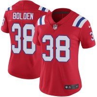 Nike New England Patriots #38 Brandon Bolden Red Alternate Women's Stitched NFL Vapor Untouchable Limited Jersey