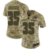 Nike New England Patriots #35 Kyle Dugger Camo Women's Stitched NFL Limited 2018 Salute To Service Jersey
