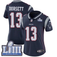 Nike New England Patriots #13 Phillip Dorsett Navy Blue Team Color Super Bowl LIII Bound Women's Stitched NFL Vapor Untouchable Limited Jersey