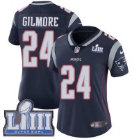 Nike New England Patriots #24 Stephon Gilmore Navy Blue Team Color Super Bowl LIII Bound Women's Stitched NFL Vapor Untouchable Limited Jersey