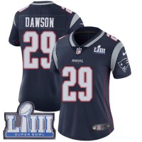 Nike New England Patriots #29 Duke Dawson Navy Blue Team Color Super Bowl LIII Bound Women's Stitched NFL Vapor Untouchable Limited Jersey