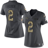Nike New England Patriots #2 Brian Hoyer Black Women's Stitched NFL Limited 2016 Salute to Service Jersey