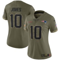 New England New England Patriots #10 Mac Jones Nike Women's 2022 Salute To Service Limited Jersey - Olive
