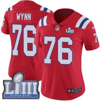 Nike New England Patriots #76 Isaiah Wynn Red Alternate Super Bowl LIII Bound Women's Stitched NFL Vapor Untouchable Limited Jersey