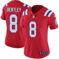 Nike New England Patriots #8 Ja'Whaun Bentley Red Alternate Women's Stitched NFL Vapor Untouchable Limited Jersey