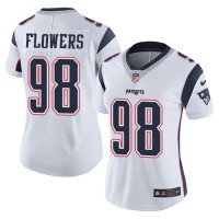 Nike New England Patriots #98 Trey Flowers White Women's Stitched NFL Vapor Untouchable Limited Jersey
