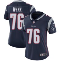 Nike New England Patriots #76 Isaiah Wynn Navy Blue Team Color Women's Stitched NFL Vapor Untouchable Limited Jersey