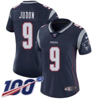 Nike New England Patriots #9 Matt Judon Navy Blue Team Color Women's Stitched NFL 100th Season Vapor Limited Jersey