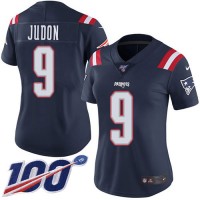 Nike New England Patriots #9 Matt Judon Navy Blue Women's Stitched NFL Limited Rush 100th Season Jersey