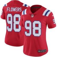 Nike New England Patriots #98 Trey Flowers Red Alternate Women's Stitched NFL Vapor Untouchable Limited Jersey