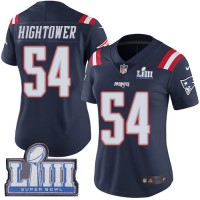Nike New England Patriots #54 Dont'a Hightower Navy Blue Super Bowl LIII Bound Women's Stitched NFL Limited Rush Jersey