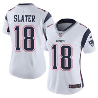Nike New England Patriots #18 Matt Slater White Women's Stitched NFL Vapor Untouchable Limited Jersey