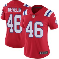 Nike New England Patriots #46 James Develin Red Alternate Women's Stitched NFL Vapor Untouchable Limited Jersey