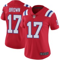 Nike New England Patriots #17 Antonio Brown Red Alternate Women's Stitched NFL Vapor Untouchable Limited Jersey