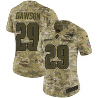 Nike New England Patriots #29 Duke Dawson Camo Women's Stitched NFL Limited 2018 Salute to Service Jersey